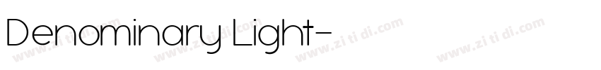 Denominary Light字体转换